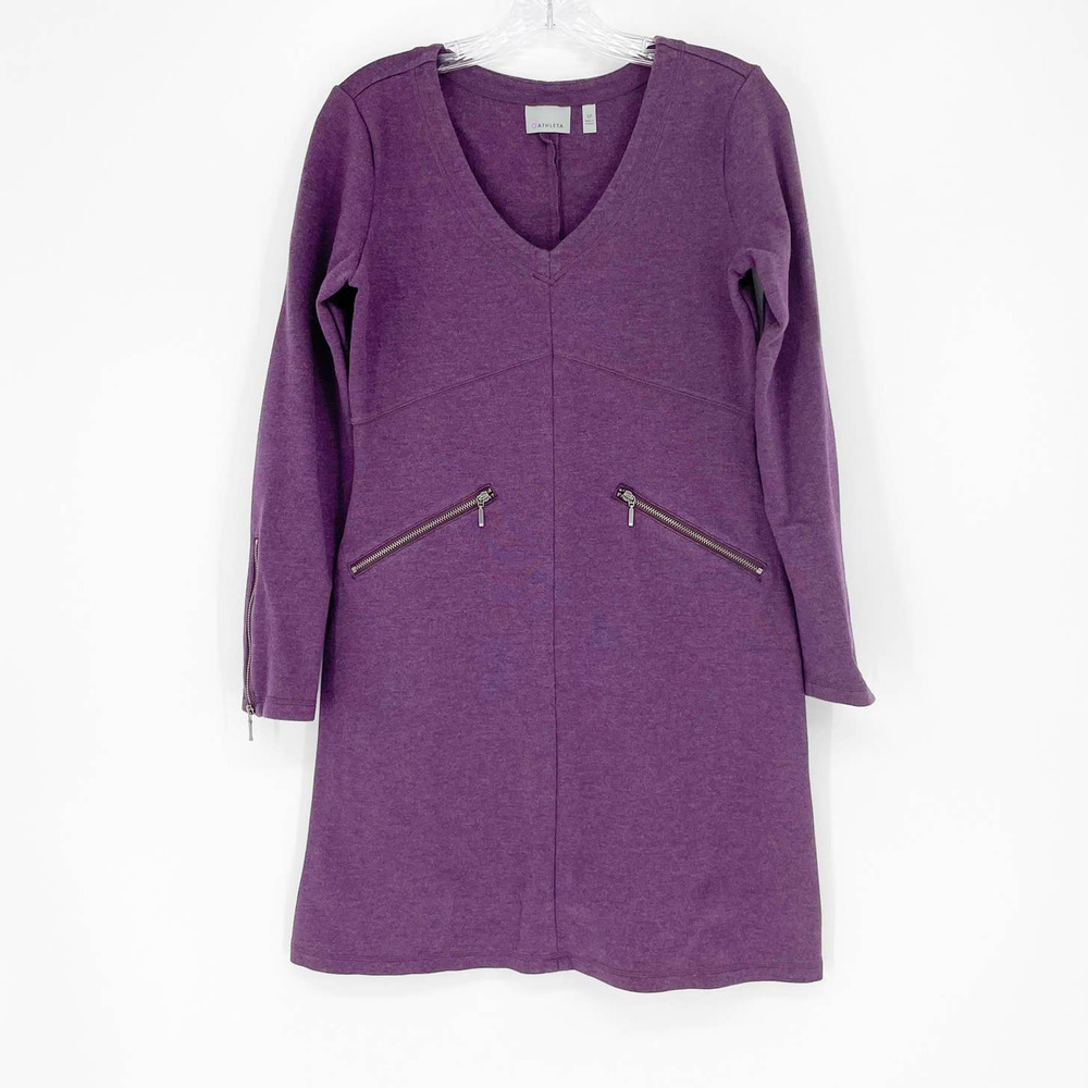 Athleta Long Sleeve Modal V-Neck Dress Size Small Petite